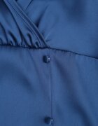 vices Rochie Bleumarin Cambrată Maxi pe bretele subțiri cu șlit Samiksa