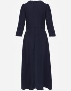 vices Rochie Bleumarin Elegantă cu croială petrecută decorată cu aplicație în talie Zilendra