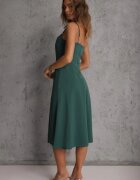 vices Rochie Cloș Verde Midi cu Despicătură cu Bretele Josine