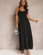 vices Rochie Closh Neagră de Cocktail Legată la Spate Malori