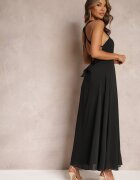 vices Rochie Closh Neagră de Cocktail Legată la Spate Malori