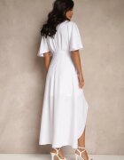 vices Rochie de cocktail Bej deschis Asimetrică Decorată cu volan Nelioraia