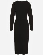 vices Rochie de cocktail Neagră Decorată cu perle și drapaje Odarre