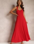vices Rochie de Cocktail Roșie Clop Cu legătură la spate Malori