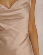 vices Rochie de Satin Bej Klepheithe