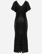 vices Rochie de seară cu paiete și mâneci fluture Ellinor Neagră