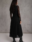 vices Rochie de seară din dantelă evazată cu mânecă lungă Jemiya Neagră