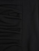 vices Rochie elegantă asimetrică cu ornament la umăr cu croială asortată Tesson Neagră