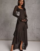 vices Rochie elegantă din dantelă decorată cu volane asimetrice Unassemia Maro