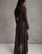 vices Rochie elegantă din dantelă decorată cu volane asimetrice Unassemia Maro