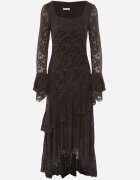 vices Rochie elegantă din dantelă decorată cu volane asimetrice Unassemia Maro