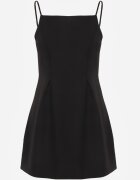 vices Rochie evazată pe bretele în stil clasic Urannea Neagră