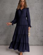 vices Rochie Granat Tip cămașă Cu volan În stil rustic Arivite