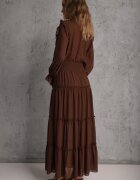 vices Rochie Maro Tip cămașă cu Volan Stil rustic Arivite