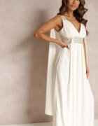 vices Rochie Maxi Bej Evazată Decorată cu Paiete cu Bretele Late Nedilva