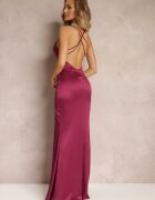 vices Rochie Maxi Violet din material satinat cu bretele subțiri Annila