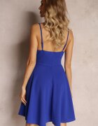 vices Rochie mini Bleumarin cu bretele reglabile cu croială evazată Feimme