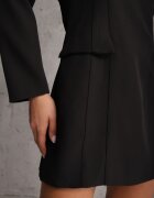 vices Rochie Negru Trapezoidală cu Croială Elegantă Decorată cu Imitație de Buzunare Agats