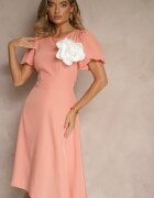 vices Rochie Roz Cloș Decorată cu Floare 3D Detașabilă Koleira