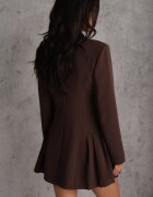 vices Rochie-sacou cloș maro cu umeri întăriți Ilarita