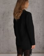 vices Rochie-Sacou Neagră cu Croială Boxy cu Dantelă Decorativă Cheridine
