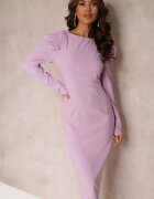 vices Rochie Violet Lileli Cambrată cu Mâneci Bufante Adarei