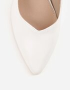 vices Sandale Albe cu toc gros Slingback cu branț din piele Ciaravien