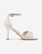 vices Sandale Albe cu toc stiletto Decorate cu noduri Saromelle
