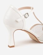 vices Sandale Albe pe toc stiletto clepsidră cu zirconii Folaniva