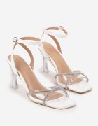 vices Sandale Albe pe Toc Transparent cu Barete cu Zirconii Nitasea