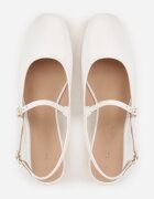 vices Sandale Albe Slingback cu Branț din Piele Naturală Sovritia