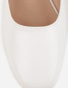 vices Sandale Albe Slingback cu Branț din Piele Naturală Sovritia