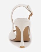 vices Sandale Albe Slingback cu toc cui cu vârful deschis Blooma