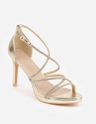 vices Sandale Aurii cu toc stiletto cu barete decorate cu zirconii Sorisma