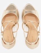 vices Sandale aurii cu toc stiletto decorate cu barete Dorotina