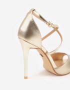 vices Sandale aurii cu toc stiletto decorate cu barete Dorotina