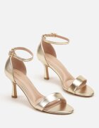 vices Sandale Aurii cu Toc Tip Stiletto Galennea