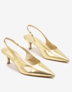 vices Sandale Aurii Slingback cu toc tip rățușcă Kovirida