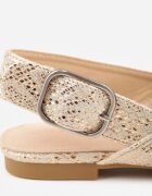 vices Sandale Aurii Tip Slingback cu Branț din Piele Naturală Rallora