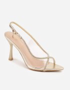 vices Sandale Auriu cu toc stiletto cu barete cu zirconii Ovilira