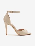 vices Sandale Bej cu toc stiletto cu vârf rotund Katoria