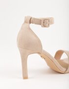 vices Sandale Bej cu toc tip stiletto cu branț din piele Sonalitena