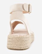 vices Sandale Bej din împletitură în stil Boho cu curele în formă de X Nahmala