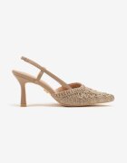 vices Sandale Bej închis Ajurate cu toc stiletto Tip Slingback Erathiela