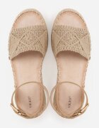 vices Sandale Bej închis cu pană cu împletitură în stil Boho Petrallea