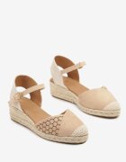 vices Sandale Bej închis cu pană împletită în stil Boho Erathria