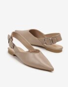 vices Sandale Bej închis Slingback cu Baretă cu Cataramă Nirarine
