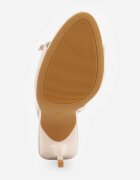 vices Sandale bej Lăcuite cu toc stiletto Slingback cu cataramă metalică Harmonia