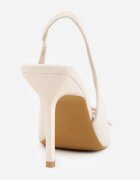 vices Sandale bej Lăcuite cu toc stiletto Slingback cu cataramă metalică Harmonia