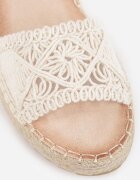 vices Sandale Bej pe Pană cu Împletitură în Stil Boho Petrallea